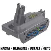 Adapter for Makita Milwaukee Dewalt Ozito 18V Battery to Dyson V11 Screw-in SV14