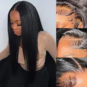 Ladoux - 【13*6cm Yaki Human Hair Wig】100% Brazilian Human Hair Wig, Super Soft, No Smell, No Shedding, No Tangle