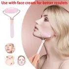 Rose Quartz Crystal Roller Massager Lifting Wrinkle Facial Skin Care Beauty -ln