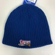Reebok Philadelphia 76 Sixers Reversible Embroidered Beanie Knit Hat Blue NBA
