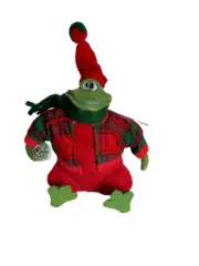 NWT Christmas Country Frog Plush Toy Kathleen Kelly Critter Factory by Russ