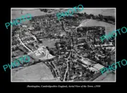 OLD LARGE HISTORIC PHOTO HUNTINGDON CAMBRIDGESHIRE ENGLAND THE TOWN c1950 1