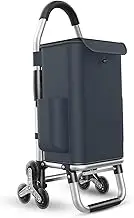 FSNEODYV Shopping Trolley， Aluminium Lightweight Shopping Cart 36L Large Capacity Foldable Trolley with 6 Noiseless Wheels