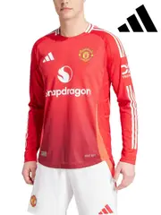 adidas Red Manchester United Home Authentic Shirt 2024-25 (AH7127) | $191