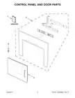W10565651 Whirlpool OTR Microwave PANL-CNTRL See #2 on the Diagram