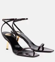 [Saint Laurent] Saint Laurent Lee 75 patent leather sandals AU 8.5 black