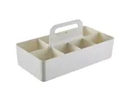 Plastic Receiving Basket For Bathroom Desktop Miscellaneous Storage - White