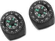 2Pcs Wristband Compasses, Outdoor Survival Wrist, Slip Slide Navigation Wrist for Cam Boating Hiking Traveling Or Other Outdoor Activities Watch Band Com