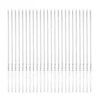 24pcs Kebob Skewers 35cm x 4.3mm x 1.2mm Stainless Steel Flat BBQ Grill Sticks