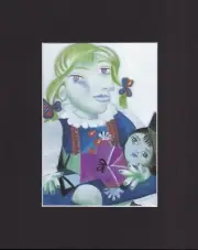 8X10" Matted Print Art Picture Painting Pablo Picasso: Maia With A Doll, 1938