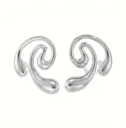 Trendy Cross-Border Curved Versatile Round Earrings