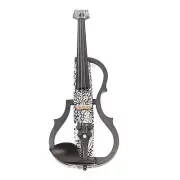 Electric Violin 4/4 Full Size Silent Carbon Fibre With Maple Fittings White CHU