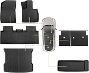 EVtrip XPENG G6 2025 Floor Mats RHD (7Pcs) Front Rear Row Trunk Back seat Cover Full Set Non-Slip Car Foot Pad