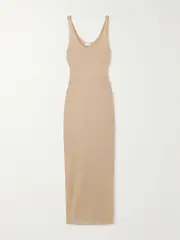 [SAINT LAURENT] SAINT LAURENT - Metallic Knitted Maxi Dress - XS XS Metallic