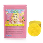 40-160pcs Turmeric Kojic Acid Exfoliating Cleansing Pads Gentle Face Cleanser Tool Facial Care Supplies