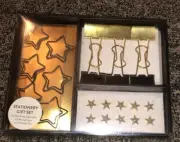 ECCOLO Stationery Gift Set, 6 star paperclips, 10 star push-pins, 6 binder clips