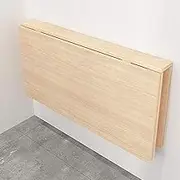 Solid Wood Folding Wall Mounted Table for Kitchen/Computer Desk with Study Table and Laundry Features 100x60cm