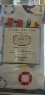 2 New Mellanni Fitted Toddler Crib Pillow Anchor Cases Boys Girls Set