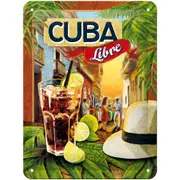 Nostalgic Art 15x20cm Small Wall Hanging Metal Sign Cuba Libre Home/Cafe Decor