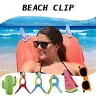 Beach Towel Clip Windbreak Clip Sun Chair Towel Clip Cute Plastic Safety Clip @