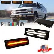 Smoked Switchback LED DRL Signal Lights 88-98 GMC Chevy C/K 1500/2500/3500 Truck (for: Chevrolet)