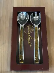 Julia Knight Amber Enamel Salad Set Serving Fork & Spoon