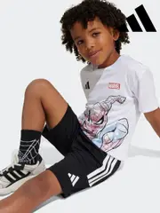 adidas White Spider-Man T-Shirt And Shorts Set (E67442) | $68