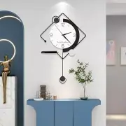 Modern Wall Clock,Large Wall Clock for Living Room Decor Modern Silent Pendulum