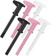 DEARMAMY 6Pcs Eyebrow Measuring Ruler Precision Eyebrow Calipers for Accurate Makeup Application Durable and Easy to Use Eyebrow Measuring Tool for Professionals and Home Use