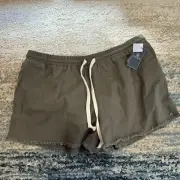 Volcom Strutin Stone shorts XL Brown NWT womens Cotton Pull on waist