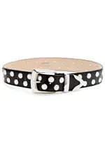 Khaite Bruno Studded Leather Belt - Black And Silver 34