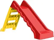 vidaXL Foldable Kids Slide in Red and Yellow - Durable Plastic Playground Equipment for Indoor and Outdoor Play - Suitable for Children Aged 18 to 72 Months