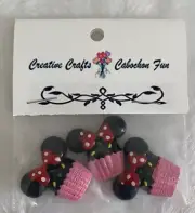Cute Mouse Ears (Characters) Resin Flatback Cabochon for Crafts Sewing 3Pcs