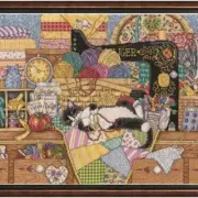 "Kitty Stitch & Sew 14-Count Cross Stitch Kit - Learn to Sew with this Multicolo