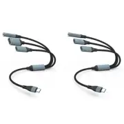 USB Type C 3 in 1 Hubs Cable 3.5mm Sound PD60W Quick Charging OTG Data