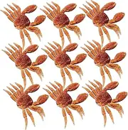 GANAZONO 10Pcs Wear Resistant Fake Crab Fishing Baits Realistic Simulation Soft Lures for Freshwater Saltwater Fishing for Anglers Vivid Design for Attracting Fish