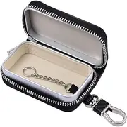 Anti-Theft Pouch - Luxury Key FOB Leather Bag, Car Signal Block | Anti-Hacking Case Blocker, Full Protective Key Fob Zipper, Complete Signal Blocker, Safe Effect, Perfect Choice
