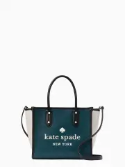 ella colorblock pebbled leather small tote