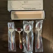 MIKASA Trapunto D'Oro Stainless Flatware Hostess Set MADE IN JAPAN