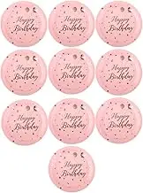 Happy Birthday Party Plates Set Disposable Birthday Supplies Dish Set for Women Bday Decoration Plates Dish Happy Bday Essential Plate Bowl Birthdate Tableware Cutlery Birth Date Decor Plate for Cake