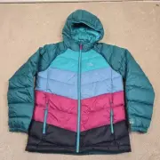NEW LL Bean Kids Size 14-16 Large Tri Color Ultralight 650 Down Jacket $149
