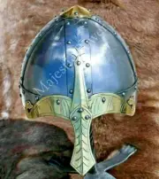 Medieval Norman Helmet With Brass Deluxe Battle Ready Viking Helmet Knight Helm