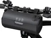 Bike Handlebar Bag Waterproof - Bicycle Handlebar Roll Bag with Large Reflective