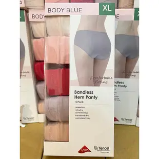 (特惠剩最後3組)Body Blue女無痕內褲5入組 天絲材質前表布無痕內褲 itsebitse costco