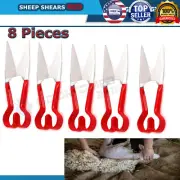 8 NEW SHEEP GOAT SHEARS VETERINARY INSTRUMENT SHARP BLADE COLOR RED