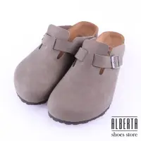在飛比找momo購物網優惠-【Alberta】MIT台灣製高質感皮革男版半包鞋 懶人鞋(