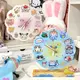卡通貓咪狗狗桌面時鐘 塑料材質創意裝飾禮物 (8.3折)
