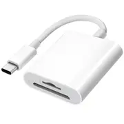 USB-C Dual Slot Card Reader for Apple 16 15 Type-C to SD TF CF Camera Multifunctional Card Reader(W)