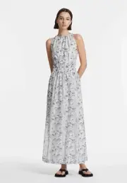 SIR The Label Maxi Dress Size 1 AU 8 US 4 Caprice Cross Back Gown Ivory