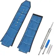 [CWYTTZQ] 25mm Hublot Big Bang Strap Replacement Leather Rubber Rubber Watch Band for Men&Wom